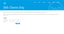 Desktop Screenshot of clients.360i.com