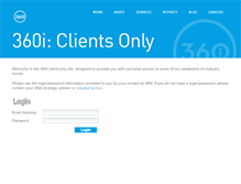 Tablet Screenshot of clients.360i.com